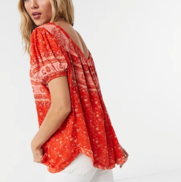 Free People Tops - Free People - Paisley jersey t-shirt